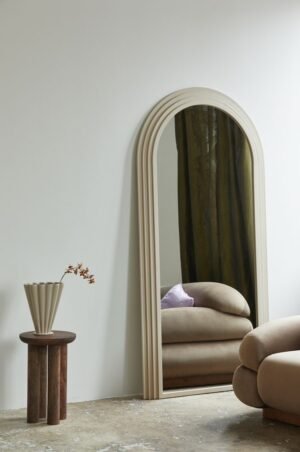 Cascade wooden mirror